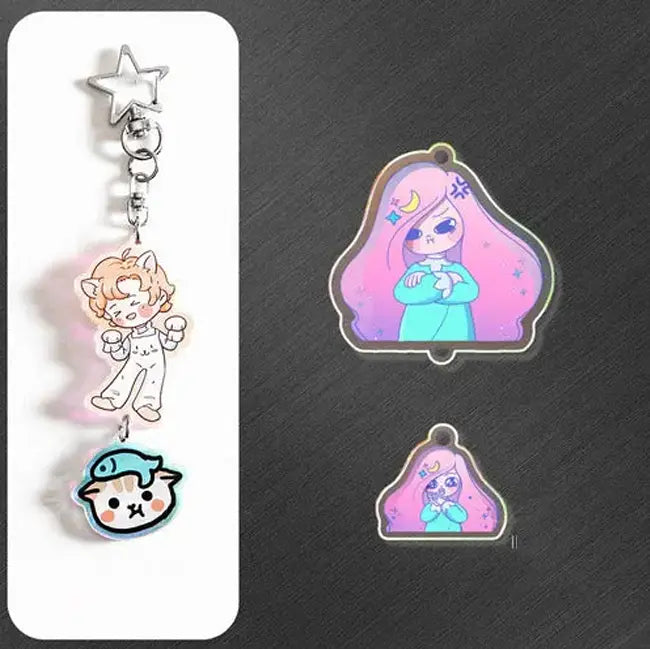 つながる2連オーロラアクリルキーホルダー