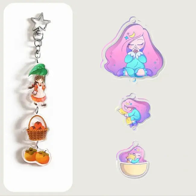 つながる3連アクリルキーホルダー