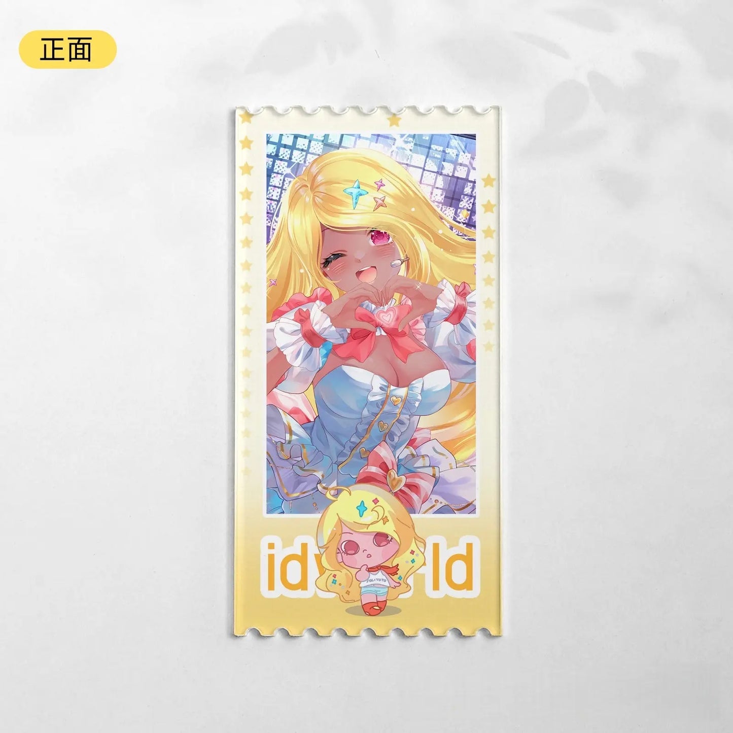 チケット風レインボークリスタルアクリルカード