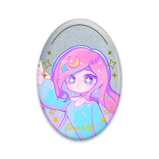 箔押し立体感缶バッジ(楕円)