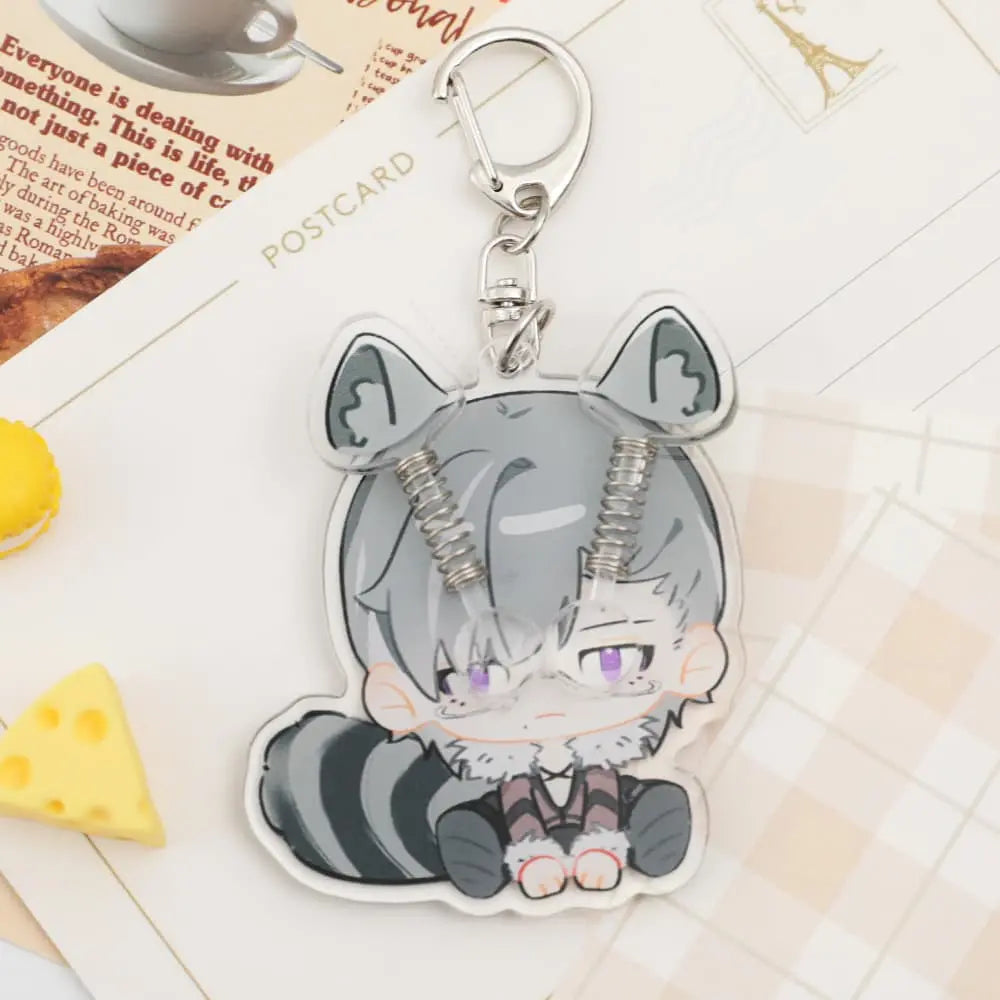 耳を弾くアクリルキーホルダー