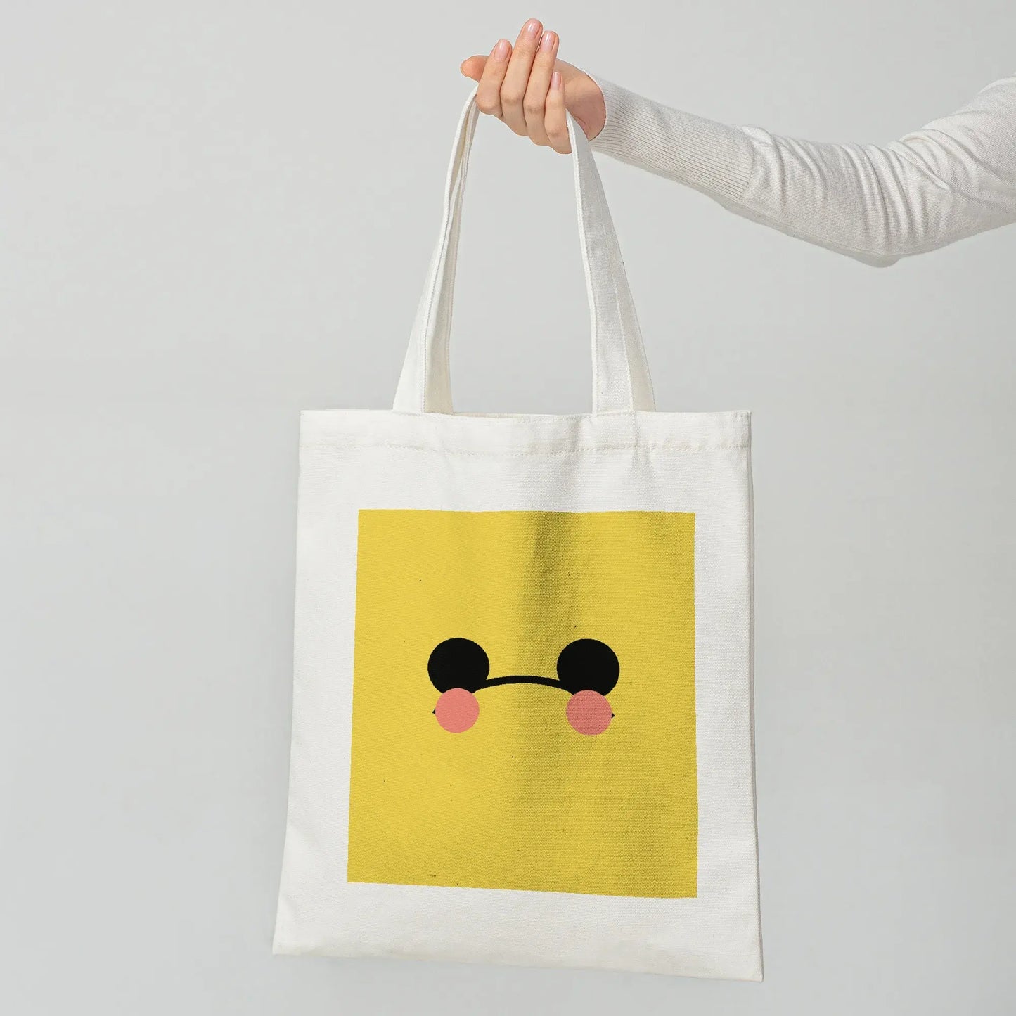 縦型キャンバストートバッグ(部分プリント)