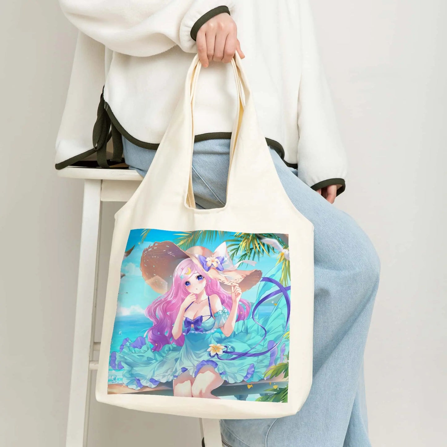 ベスト型トートバッグ(部分プリント)