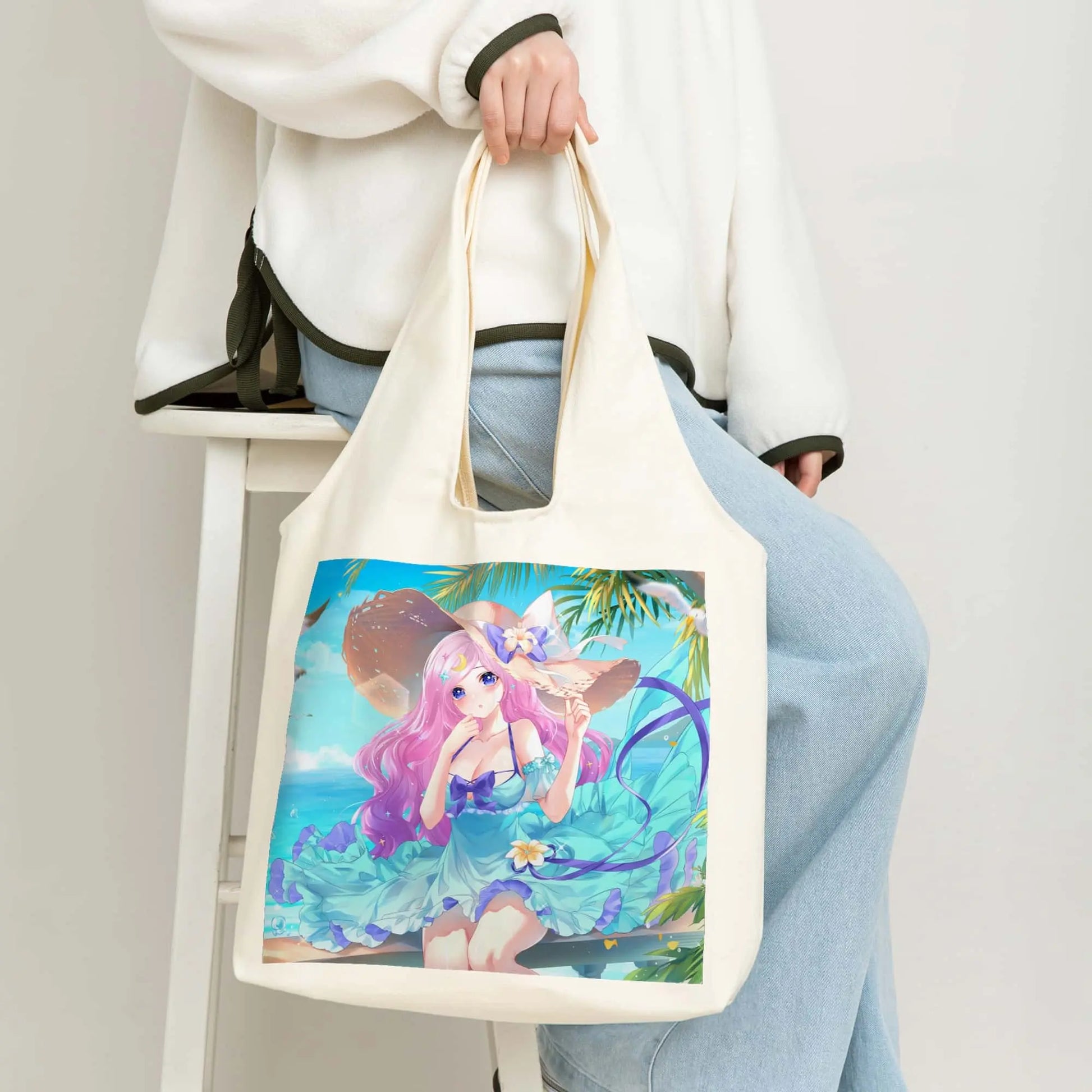 ベスト型トートバッグ(部分プリント)