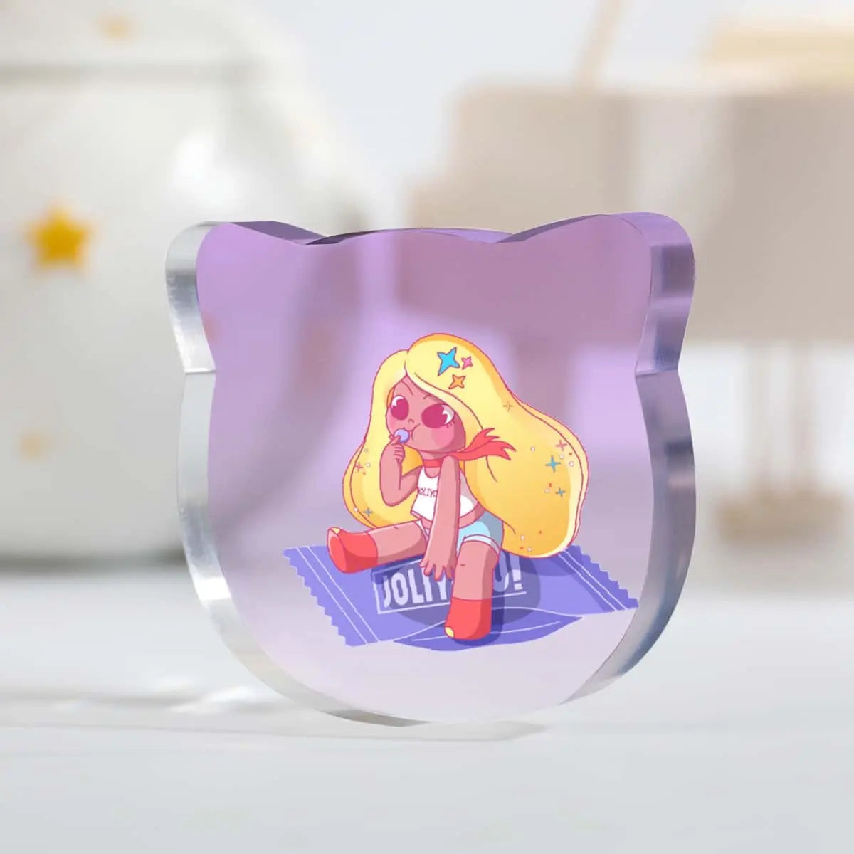 ネコ型ダイカットアクリルブロック - idworld