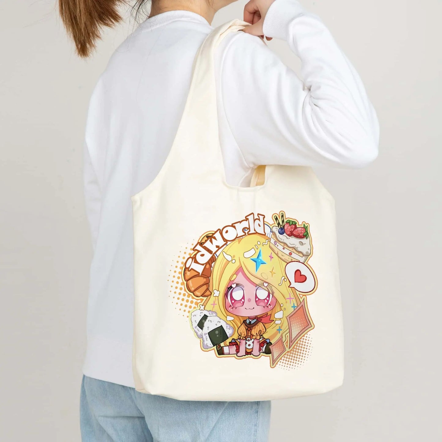 ベスト型トートバッグ(部分プリント)