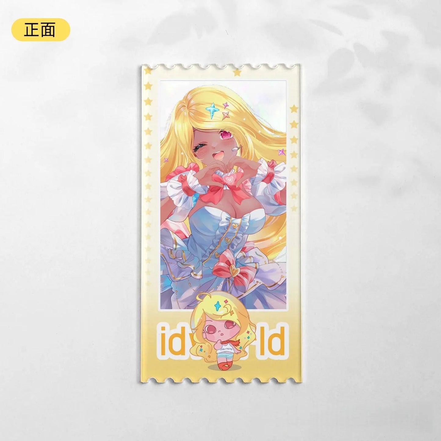 チケット風レインボークリスタルアクリルカード