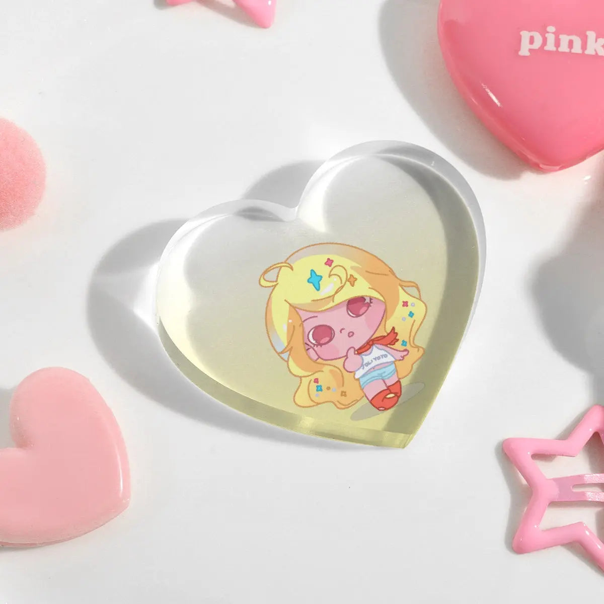 ハート型ダイカットアクリルブロック - idworld