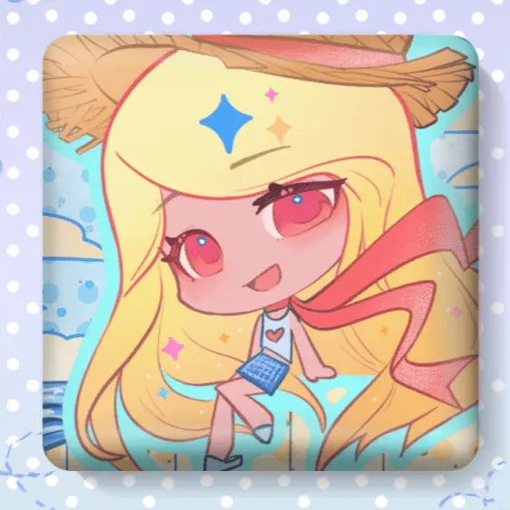 つるもち缶バッジ(スクエア)