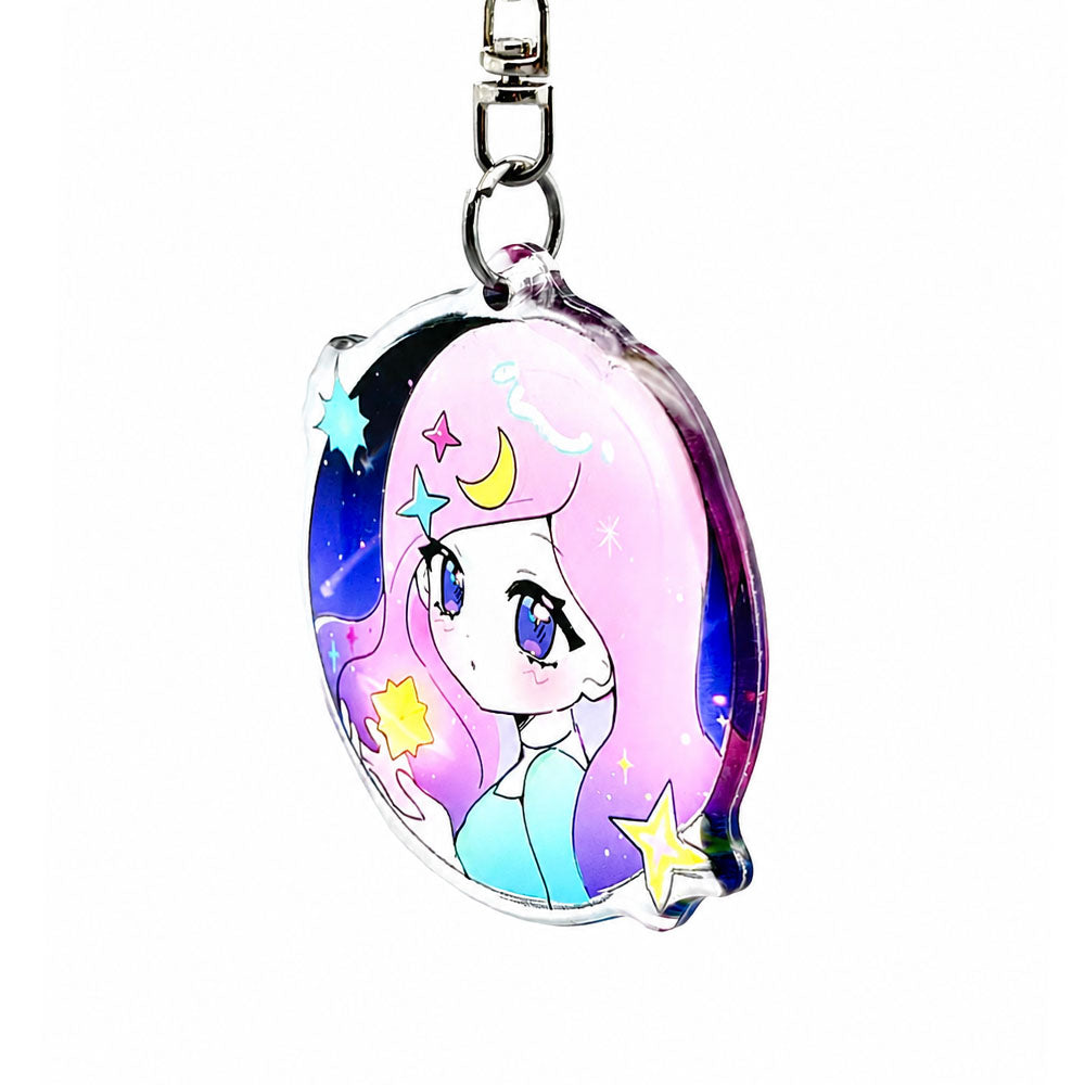 片面ラウンドエッジアクリルキーホルダー