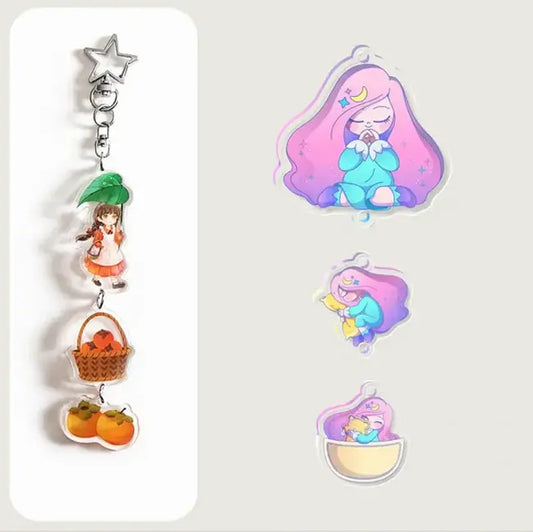つながる3連アクリルキーホルダー 