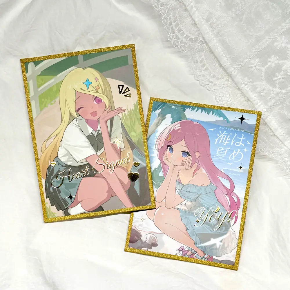 レリーフ箔押し色紙