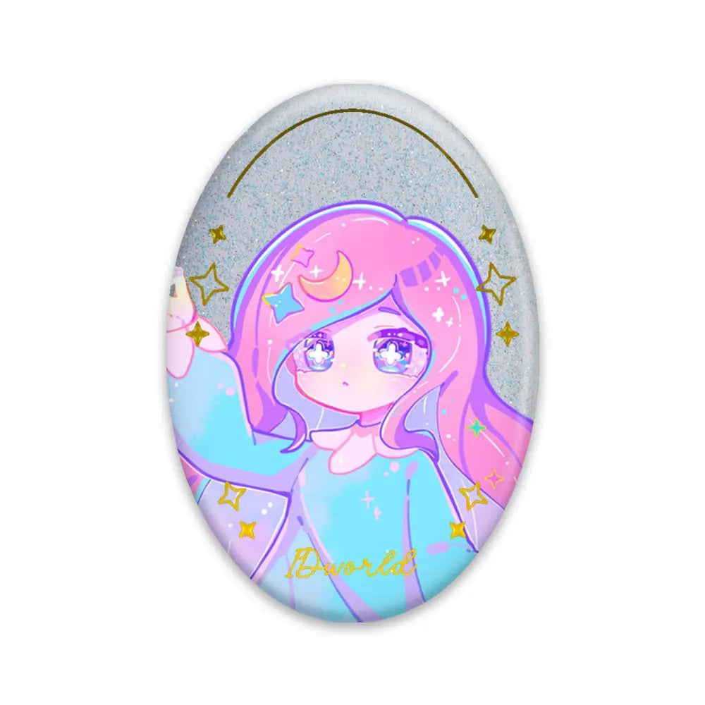 箔押し立体感缶バッジ（楕円） 