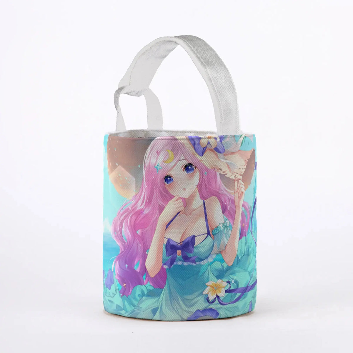 女の子パネル♡ハンドメイドバッグ♡ 円筒型パケットバッグ - idworld