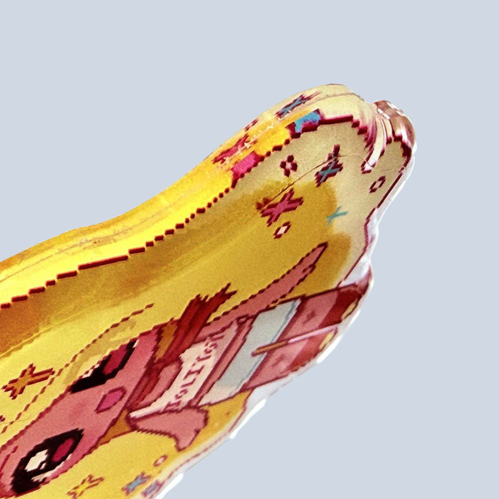 片面ラウンドエッジアクリルキーホルダー