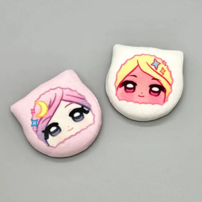 ふわふわ缶バッジ（ネコ型） 