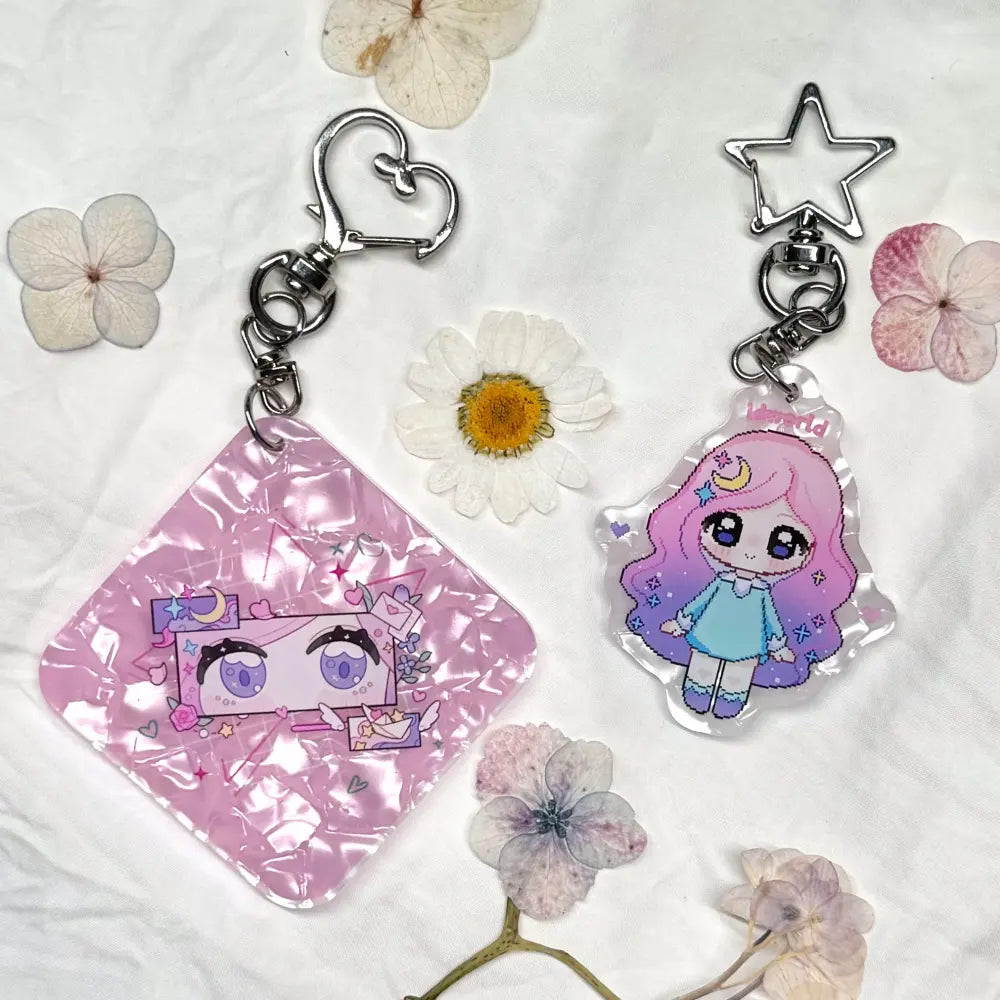 白磁アクリルキーホルダー
