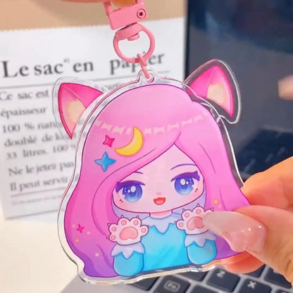 耳が動くアクリルキーホルダー 