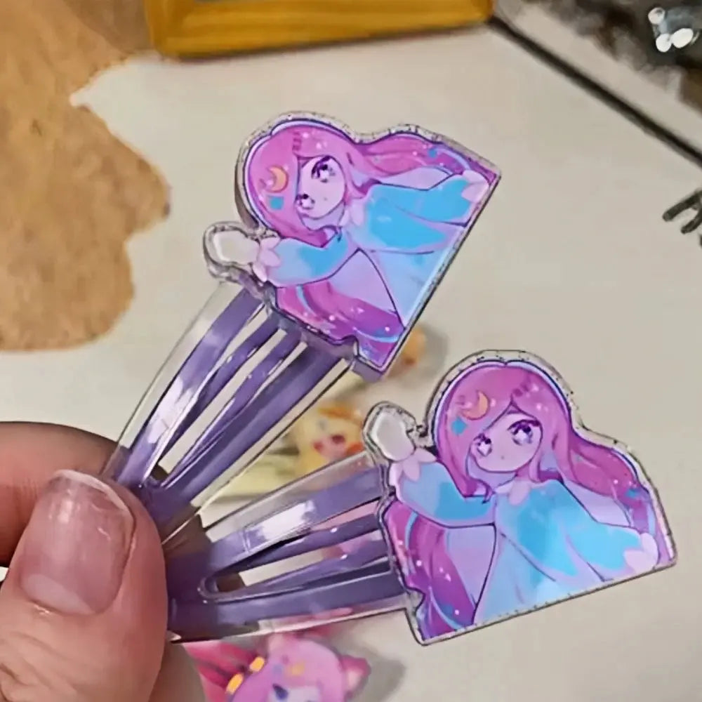 ラメアクリルヘアクリップ