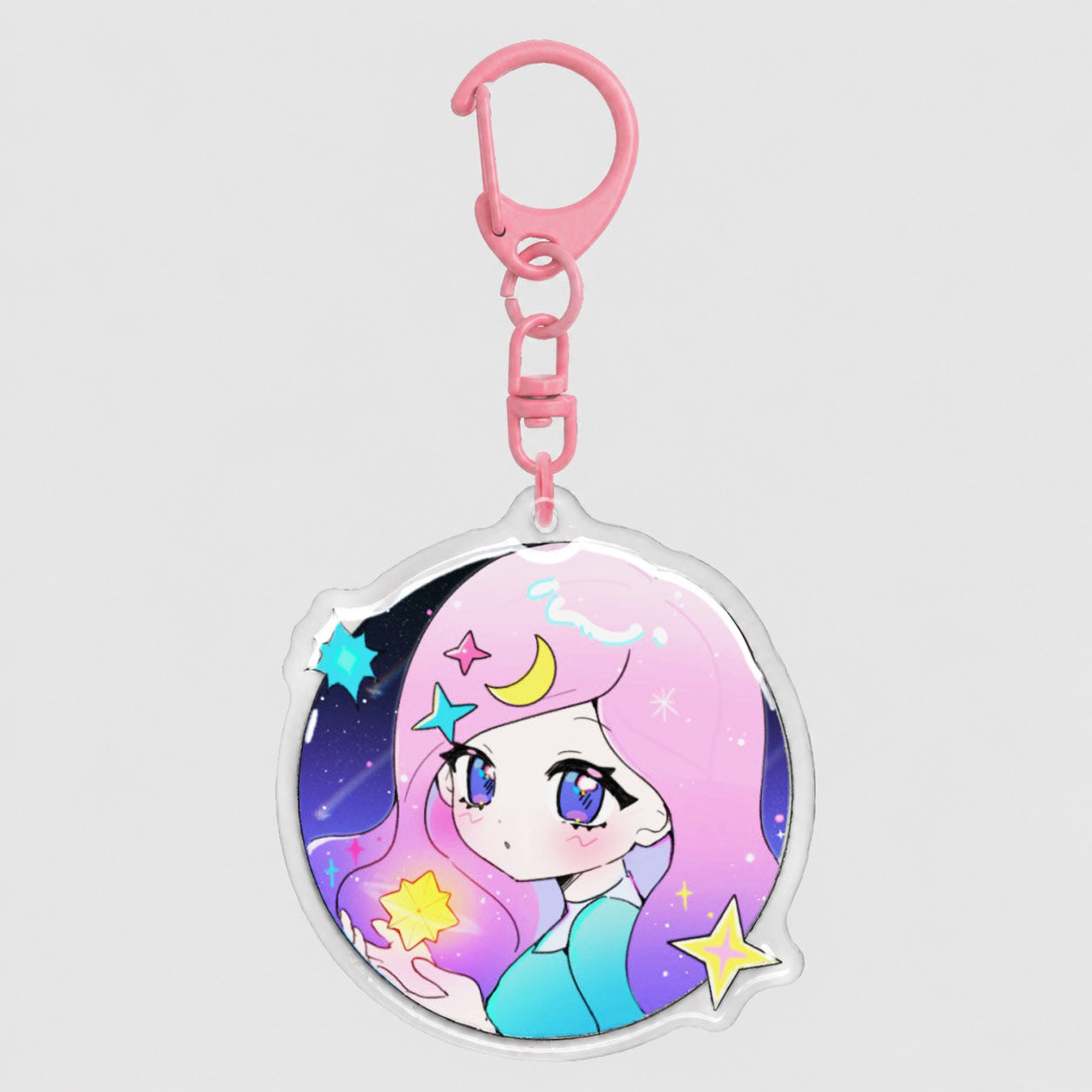 片面ラウンドエッジアクリルキーホルダー