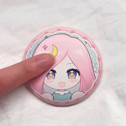 つるもち缶バッジ 