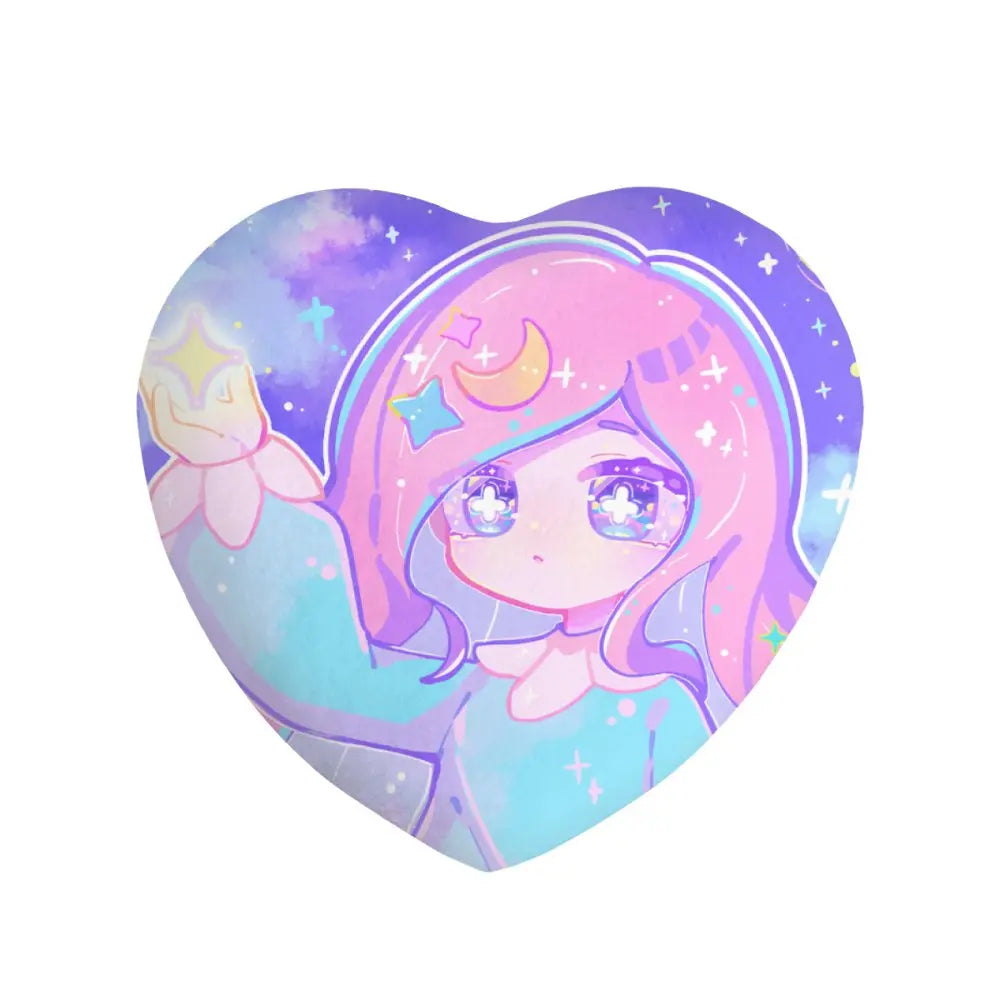 ふわふわ缶バッジ（ハート型） 
