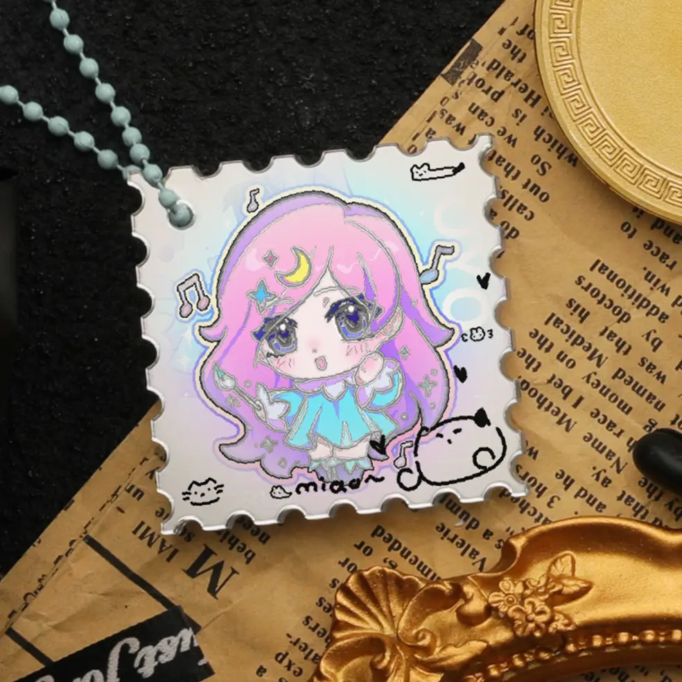 光映しアクリル切手チャーム 