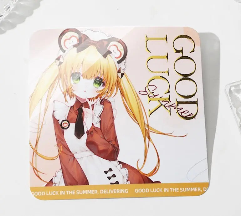 レリーフ箔押しコースター 