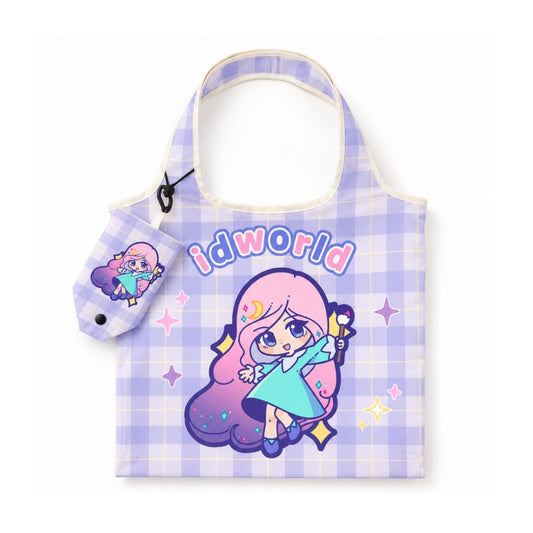 収納ポーチ付き折りたたみエコバッグ（フルプリント）