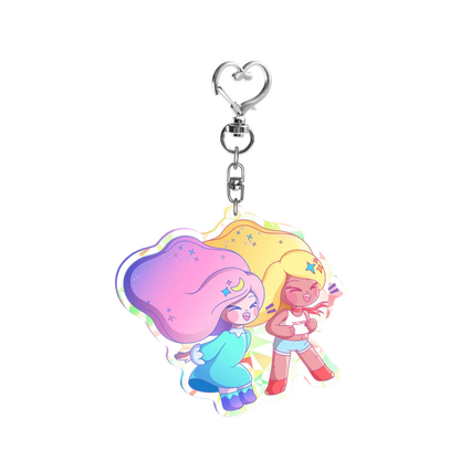 レインボークリスタルアクリルキーホルダー 