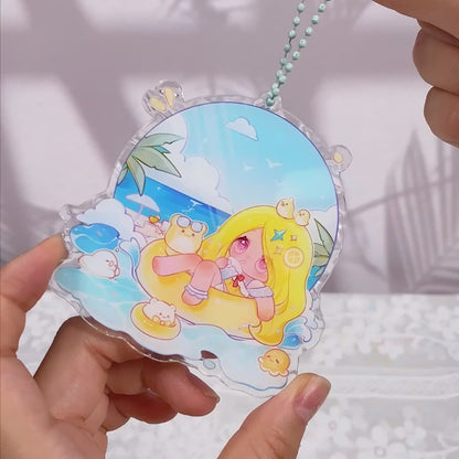水面アクリルキーホルダー