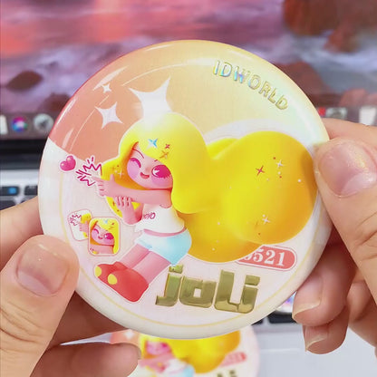 箔押し立体感缶バッジ（58mm）